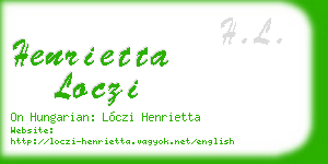 henrietta loczi business card
